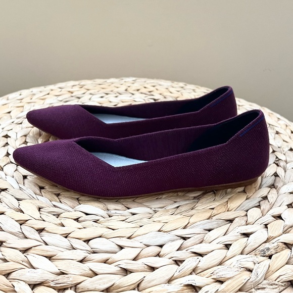 ROTHY’S wool blend pointe flats in aubergine color - Picture 7 of 8